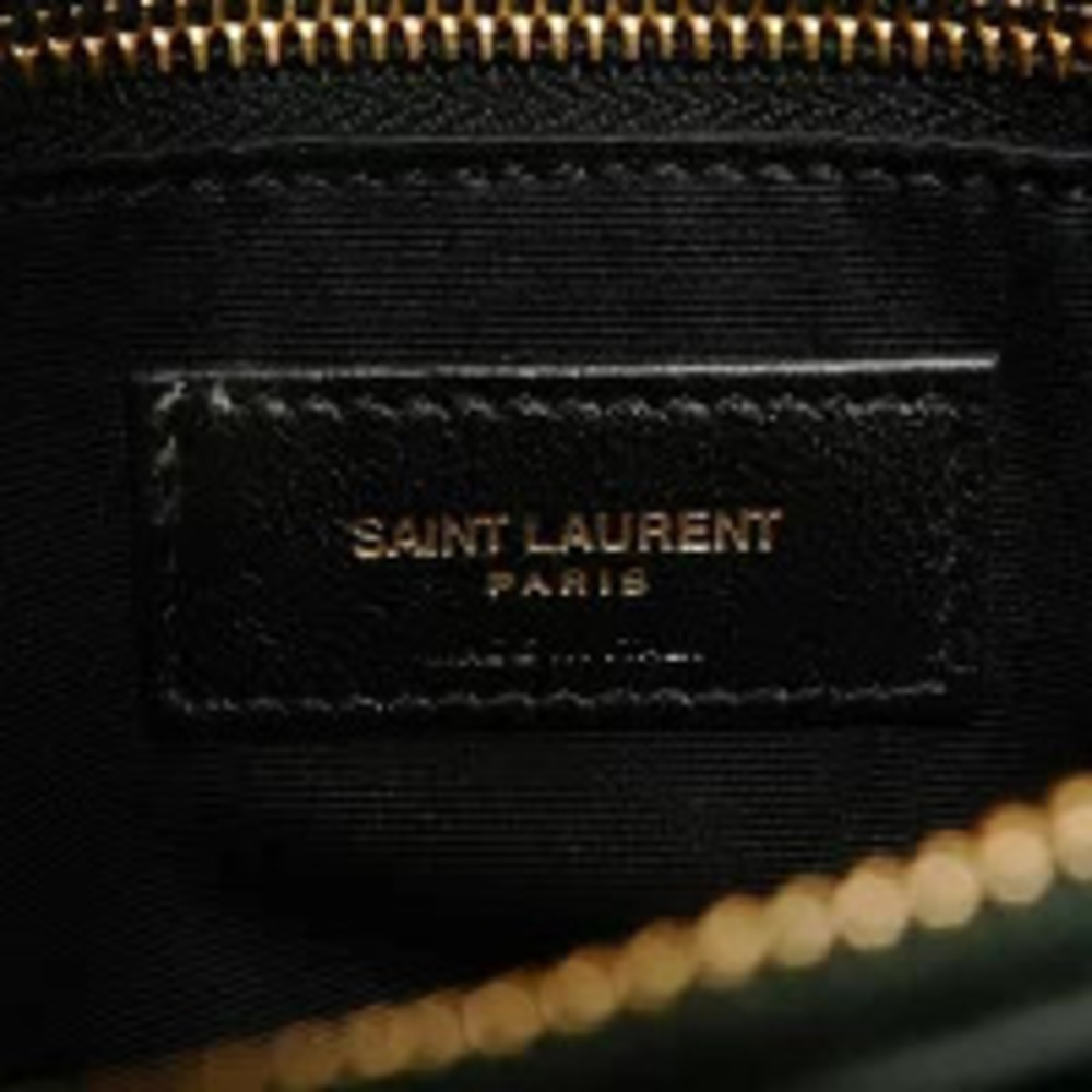Yves Saint Laurent Monogram Matelasse Chevron Loulou Leather Shoulder Bag Green - Picture 9 of 13
